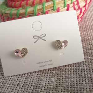 Pendientes pequeños corazón Rosa