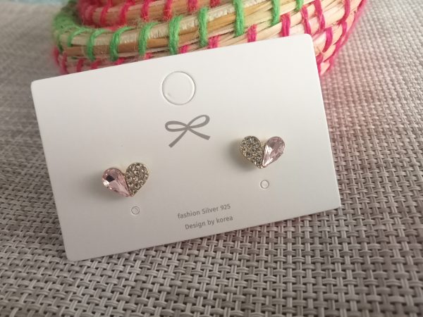 Pendientes pequeños corazón Rosa