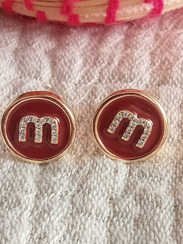 Pendientes Rojos iniciales Miu