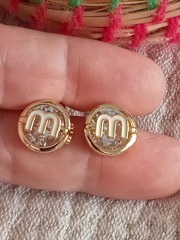 Pendientes diseño Miu circonita - Imagen 3