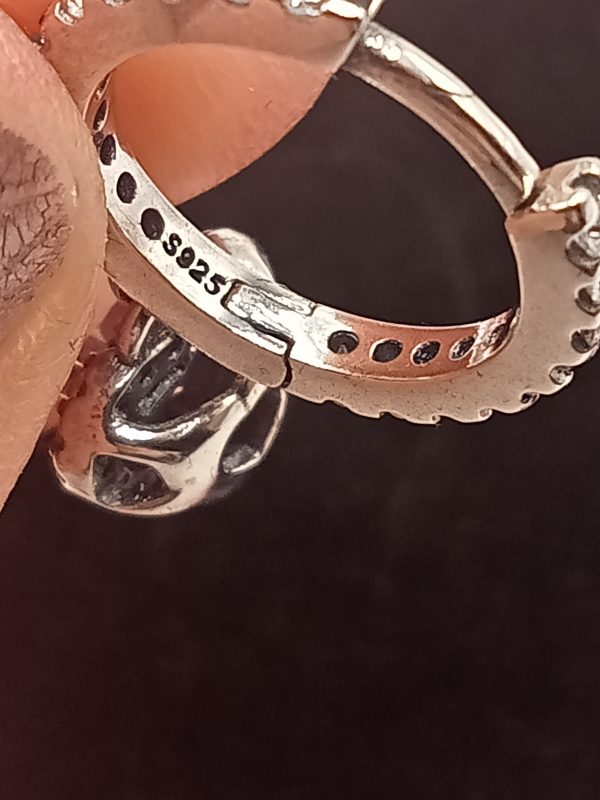 Pendientes colgante corazón Halo brillante Pandora - Imagen 3