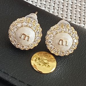 Pendientes botón diseño de lujo M