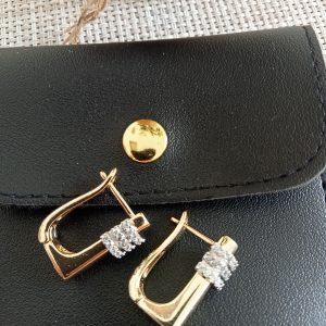 Pendientes Ballesta con una corona de circonitas.