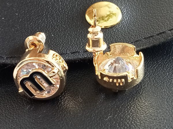 Pendientes de lujo trasparente y iniciales - Imagen 4