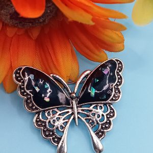 Broche de Metal Mariposa negra