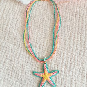 Collar Estrella varios colores Rafia
