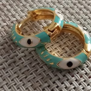 Aritos en Turquesa con Ojos Turco
