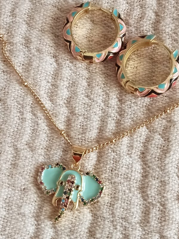 Conjunto de Aritos y Elegante multicolor - Imagen 4