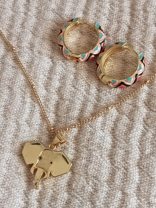 Conjunto de Aritos y Elegante multicolor - Imagen 3