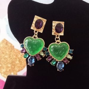 Pendientes piedra verde