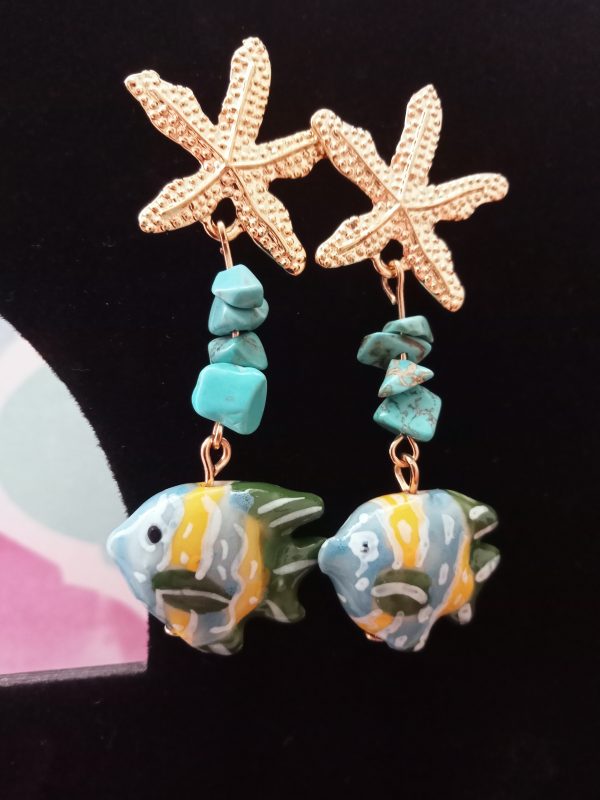 Pendientes pez y estrella