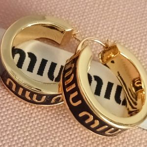 Pendientes aros negro Miu