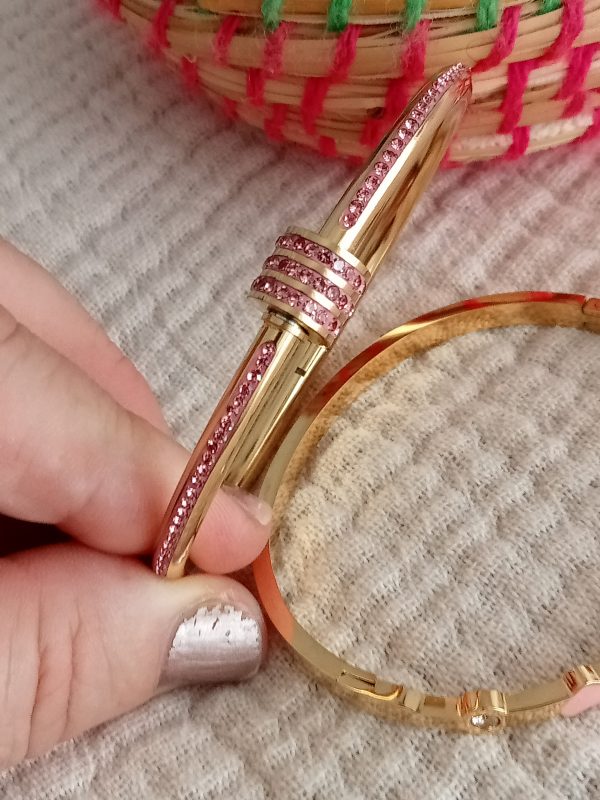 Pack de dos pulseras de lujo en doradas - Imagen 7