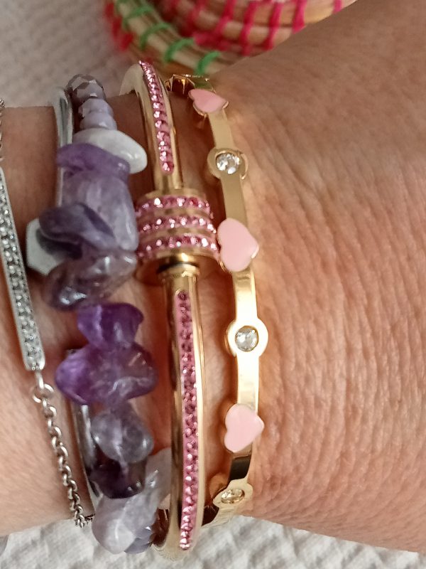 Pack de dos pulseras de lujo en doradas - Imagen 2
