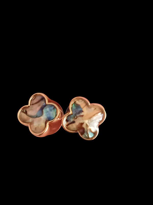 Set dorado que enamora: pulsera + pendientes con trébol 🍀 - Imagen 2