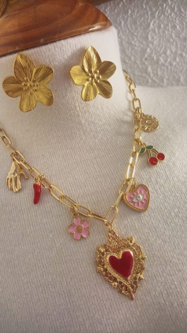 Conjunto collar y pendientes Místico