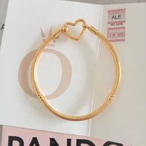 Pulsera dorada corazón Pandora