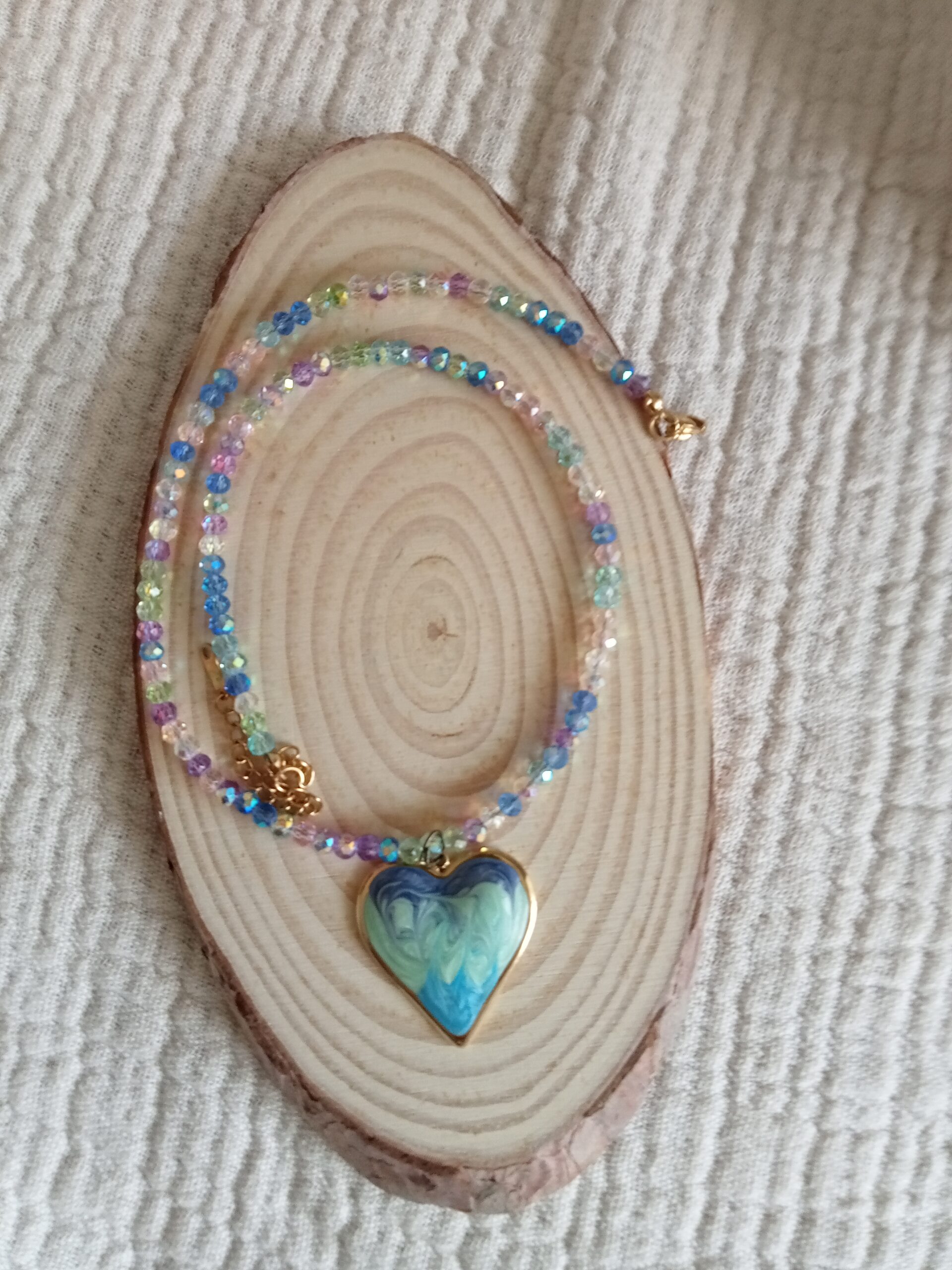 Collar corazón marino